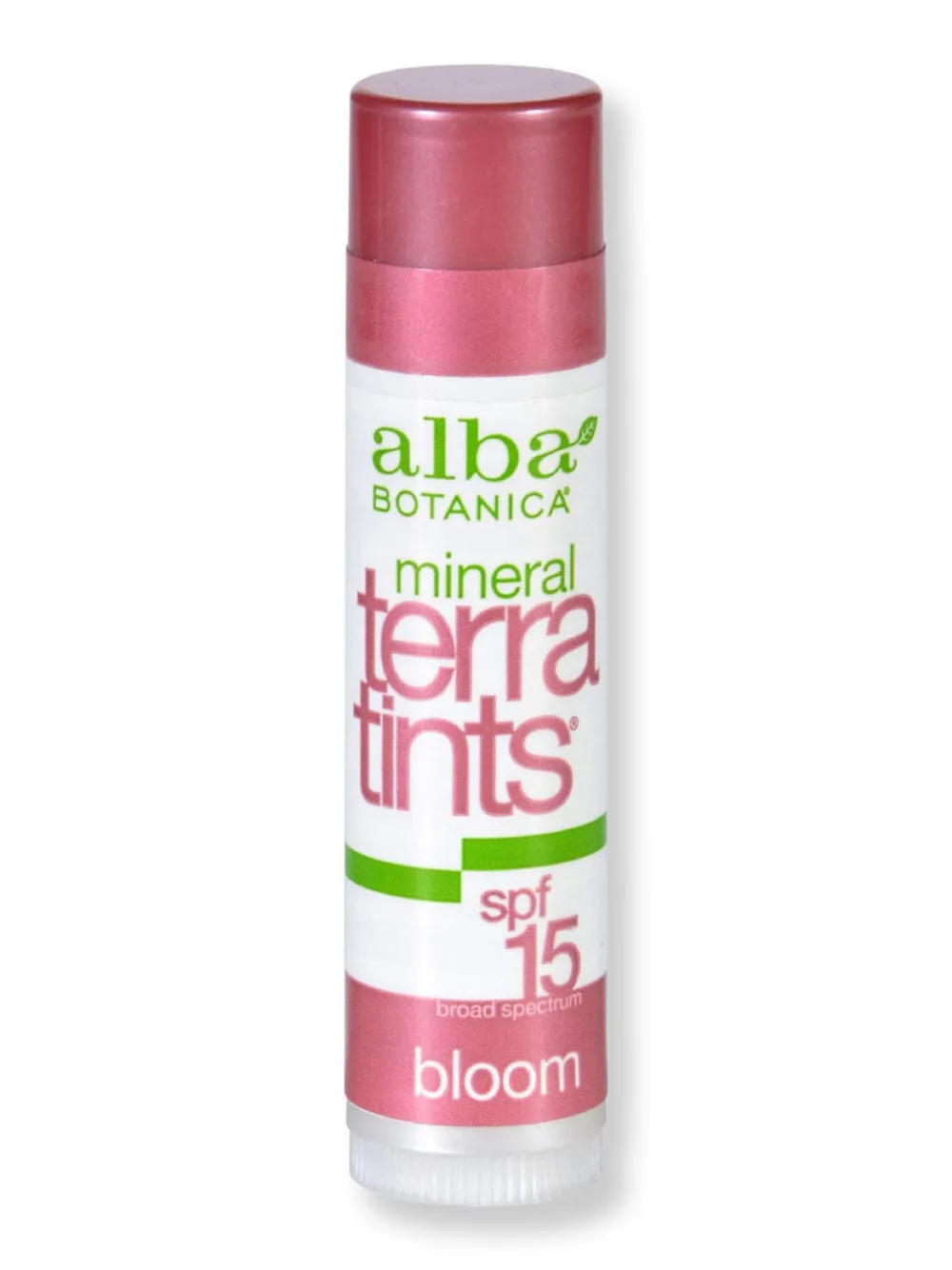 Alba Botanica Bloom TerraTint Lip Balm SPF8 .15 oz 12 Ct