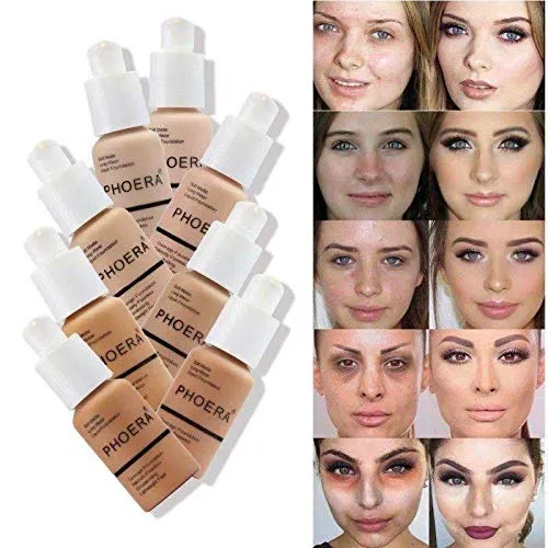 Aquapurity Phoera® Full Coverage Foundation Soft Matte Oil Control Concealer 30ml Flawless Cream Smooth Long Lasting (102 NUDE) 102 NUDE