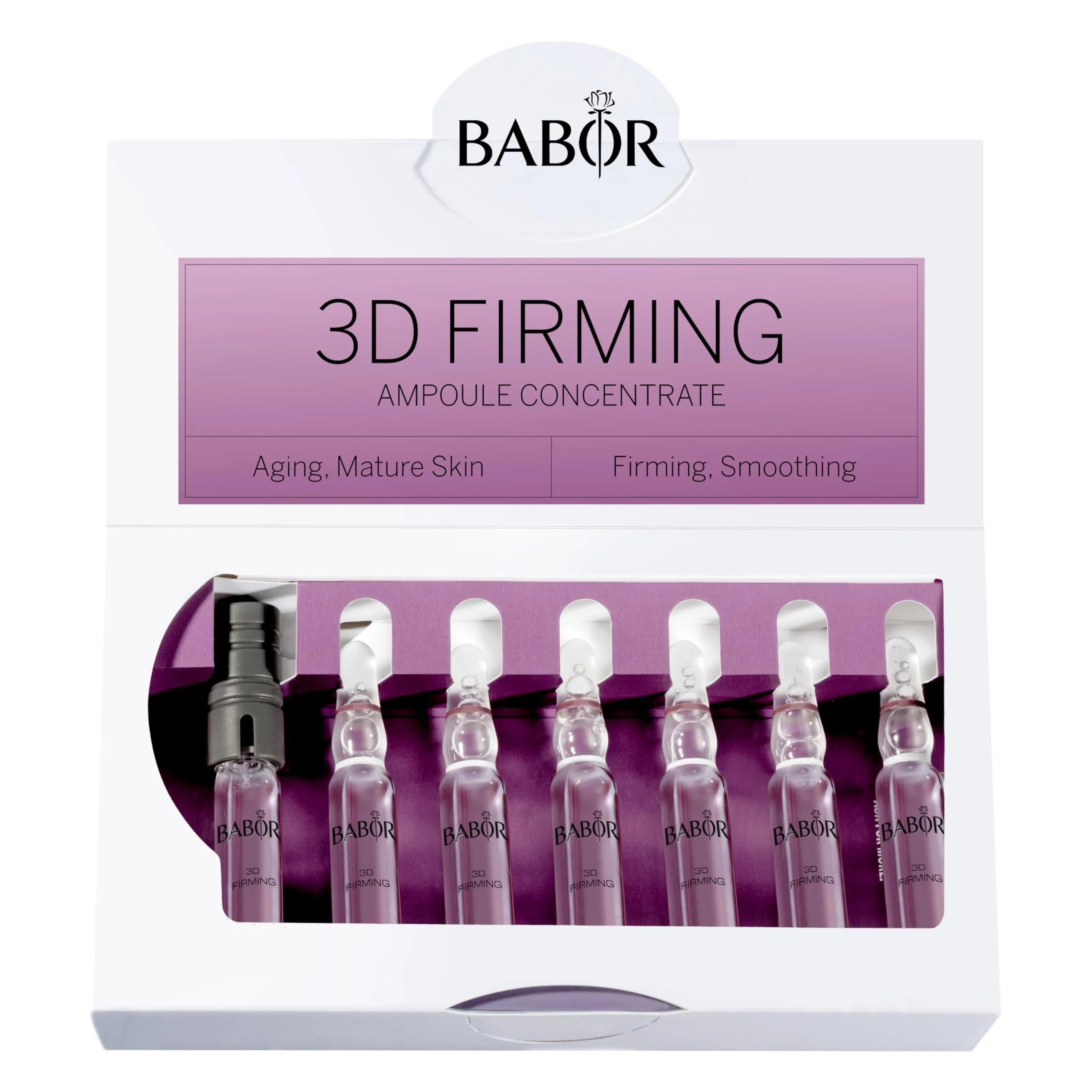 BABOR 3D Firming, anti-aging serum ampoules for the face, with hyaluronic acid for more firmness, vegan formula, ampoule concentrates, 7 x 2 ml market launch 2022