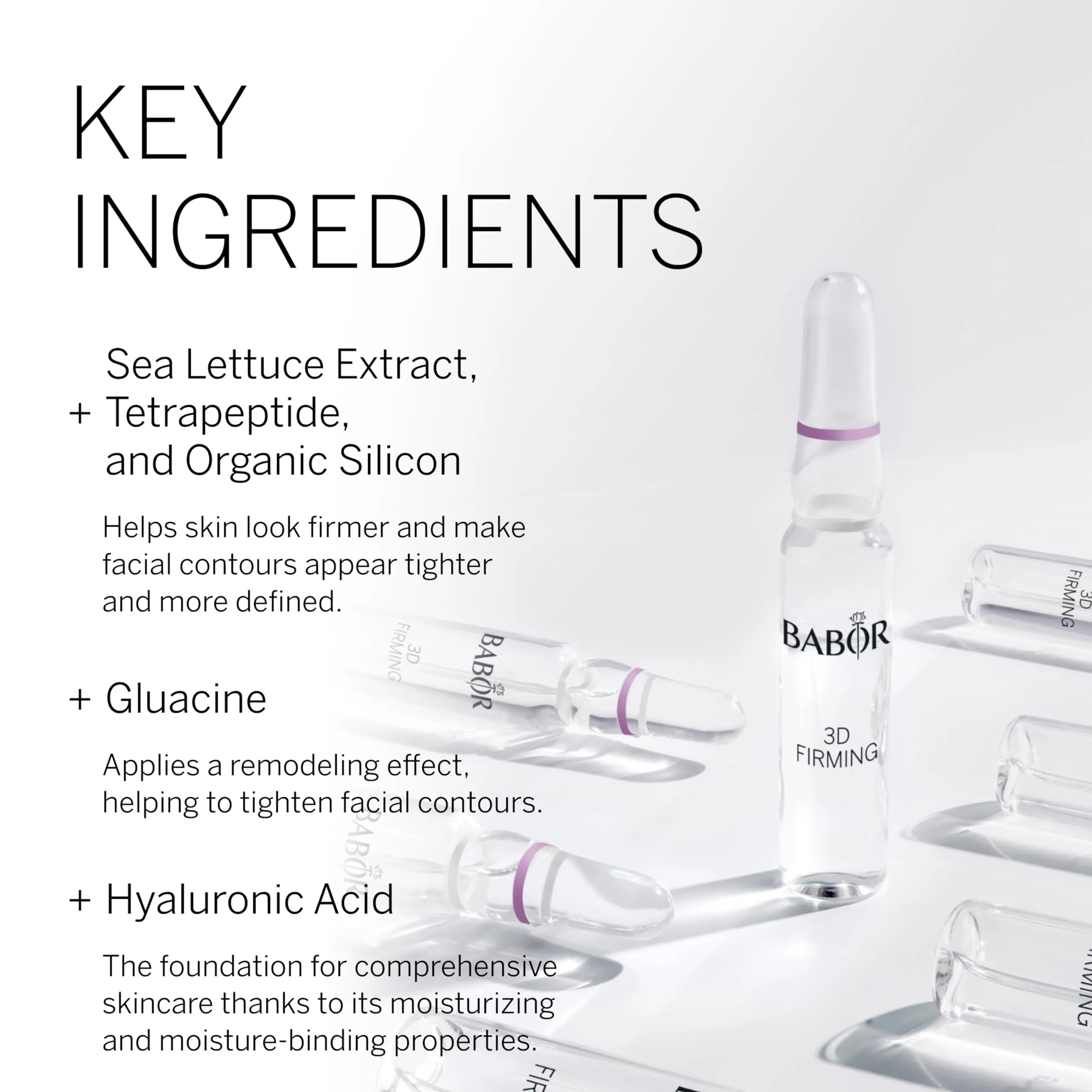 BABOR 3D Firming, anti-aging serum ampoules for the face, with hyaluronic acid for more firmness, vegan formula, ampoule concentrates, 7 x 2 ml market launch 2022