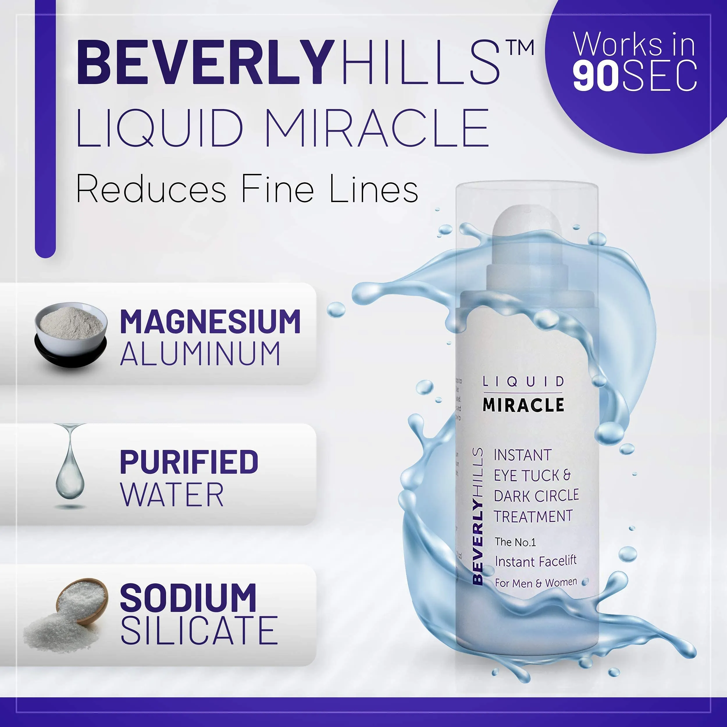 Beverly Hills Instant Facelift and Eye Serum Treatment for Dark Circles, Puffy Eyes, and Wrinkles