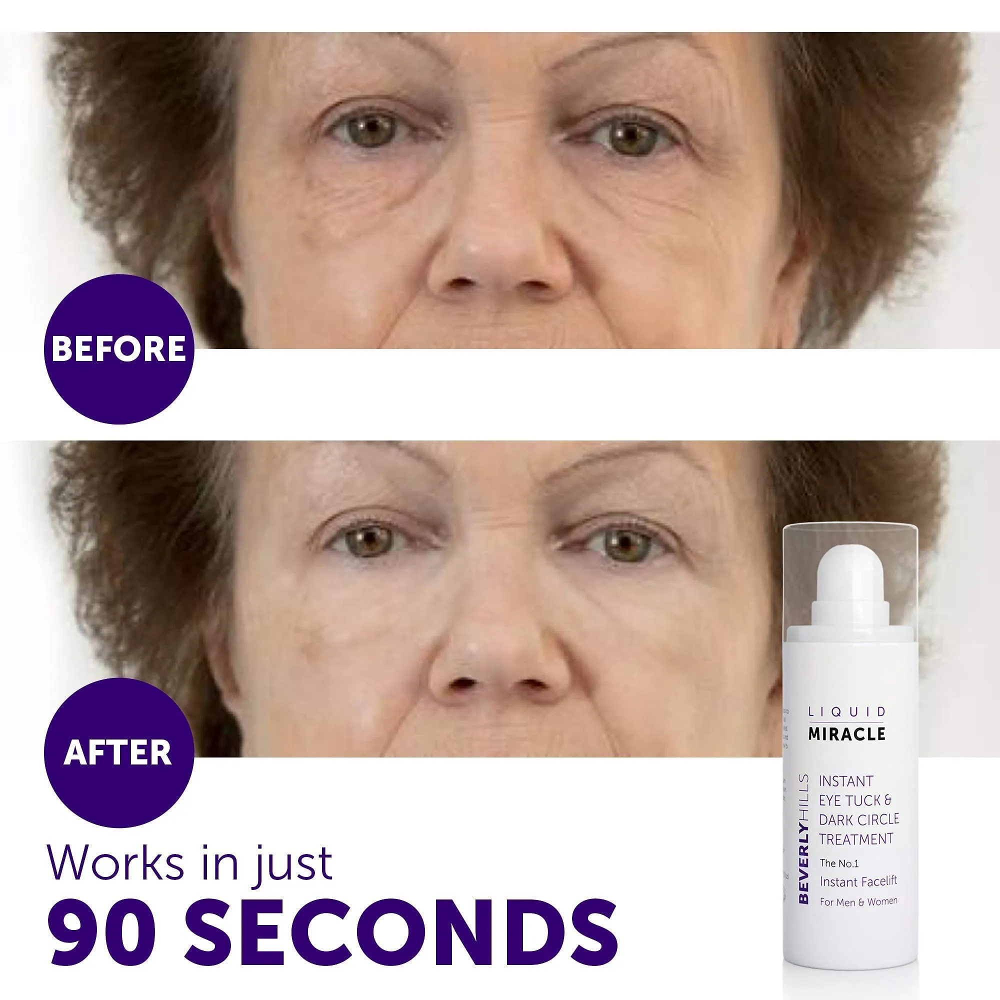 Beverly Hills Instant Facelift and Eye Serum Treatment for Dark Circles, Puffy Eyes, and Wrinkles