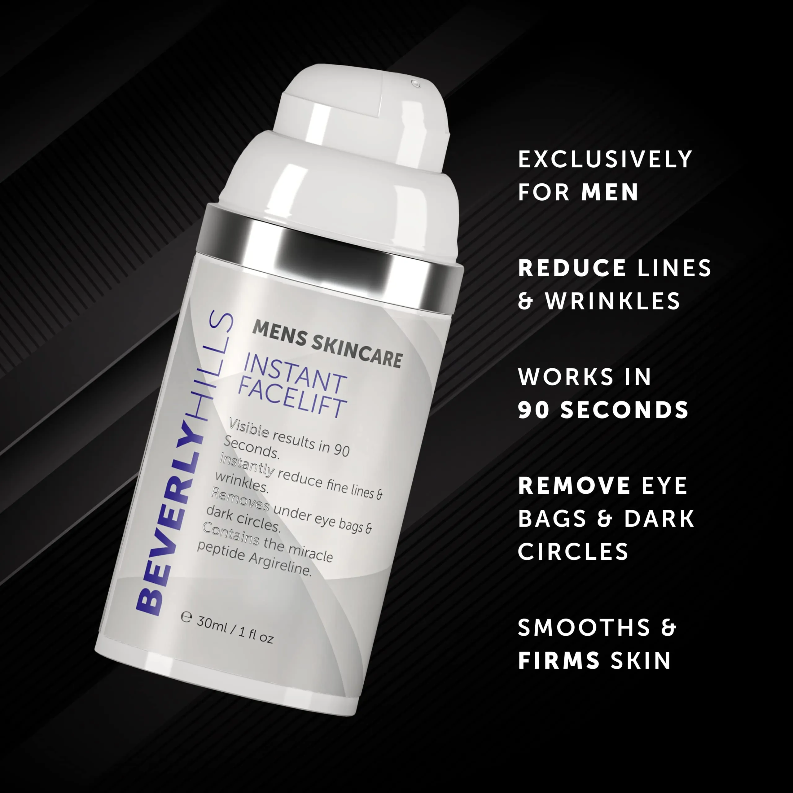 Beverly Hills Mens or Womens Instant Facelift and Eye Tuck Serum for Dark Circles and Puffy Eyes