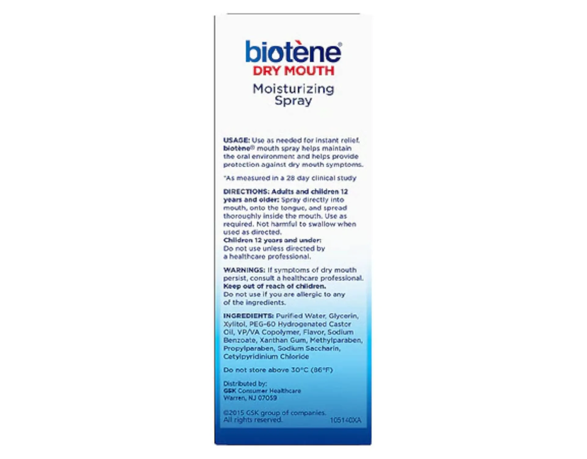Biotene Moisturizing Gentle Mint Mouth Spray 1.5 oz Pack of 5