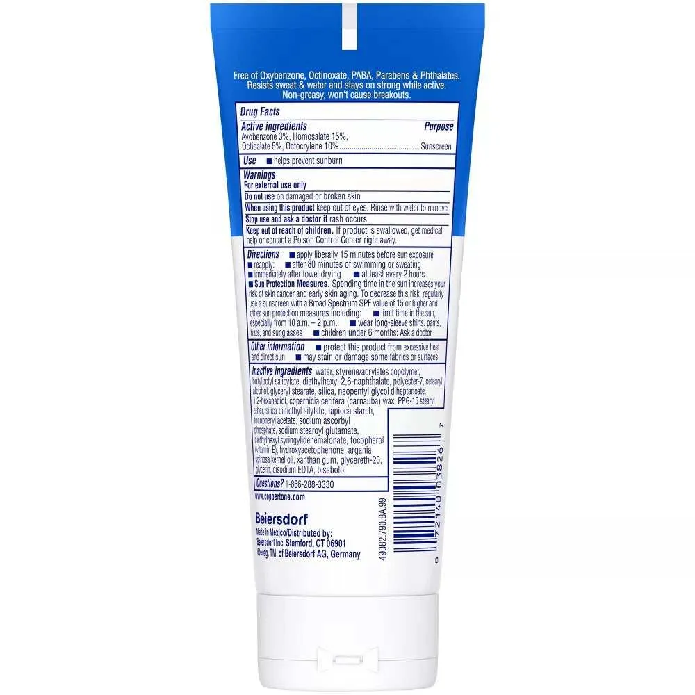 Coppertone Sport Face Sunscreen Lotion  SPF 60 