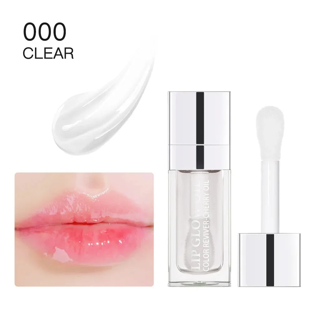 Hydrating Lip Glow Oil – Moisturizing Plumping Lip Gloss, Transparent & Tinted for Dry Lips & Lip Care | Perfect Gift for Mother's Day