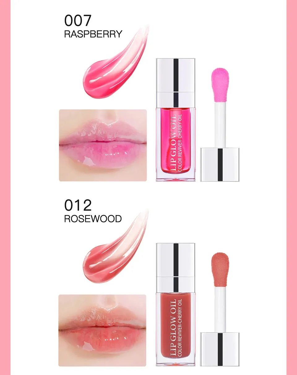 Hydrating Lip Glow Oil – Moisturizing Plumping Lip Gloss, Transparent & Tinted for Dry Lips & Lip Care | Perfect Gift for Mother's Day