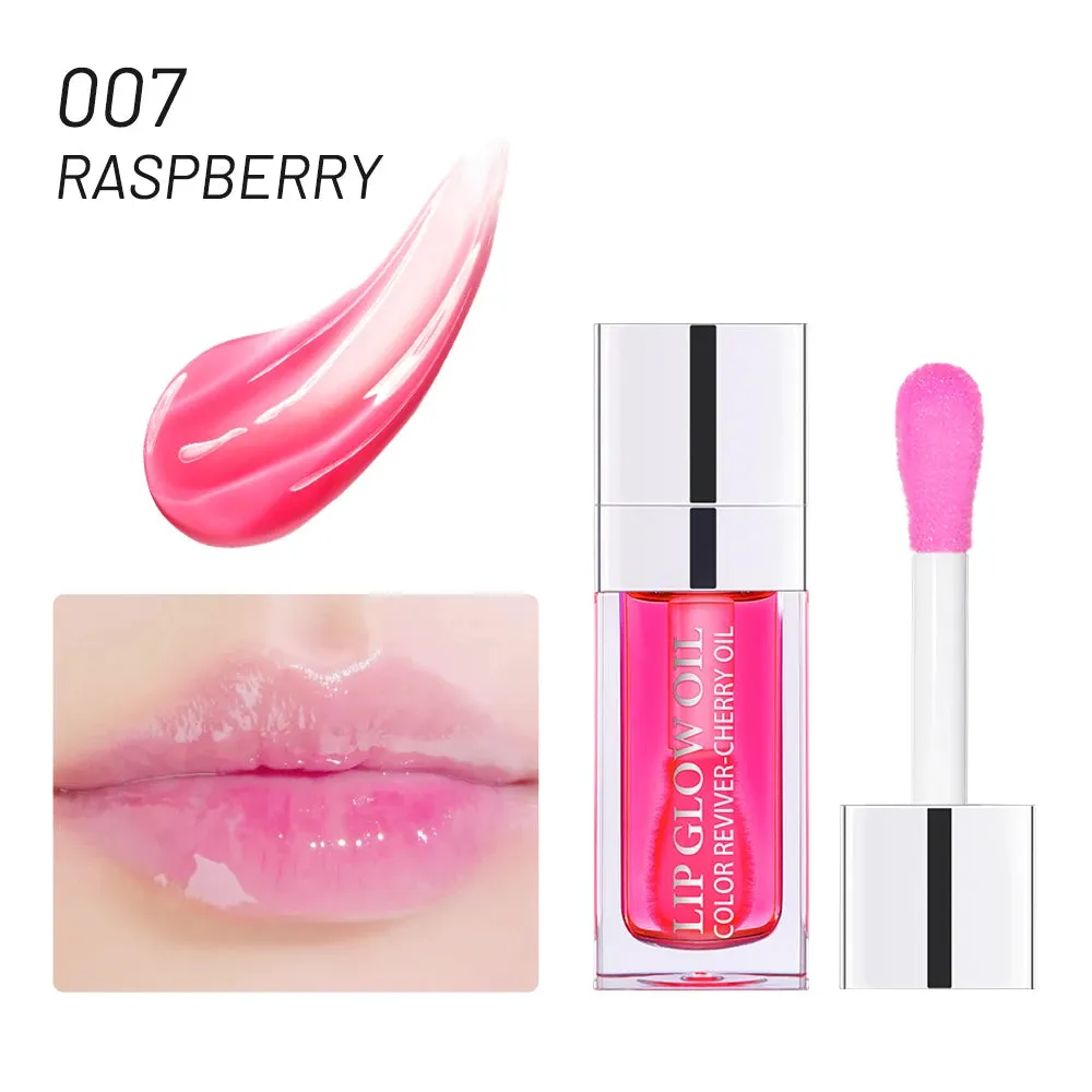 Hydrating Lip Glow Oil – Moisturizing Plumping Lip Gloss, Transparent & Tinted for Dry Lips & Lip Care | Perfect Gift for Mother's Day