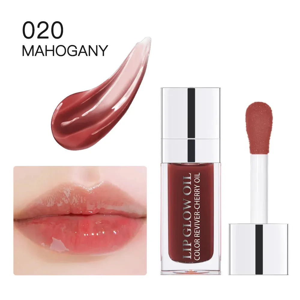 Hydrating Lip Glow Oil – Moisturizing Plumping Lip Gloss, Transparent & Tinted for Dry Lips & Lip Care | Perfect Gift for Mother's Day
