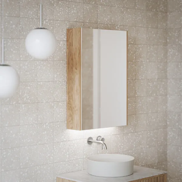 Ingrain Ash LED Shaving Cabinet