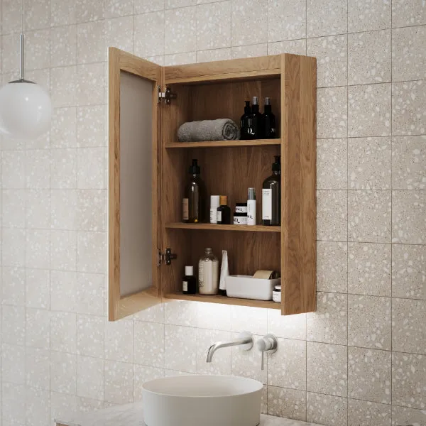Ingrain Ash LED Shaving Cabinet