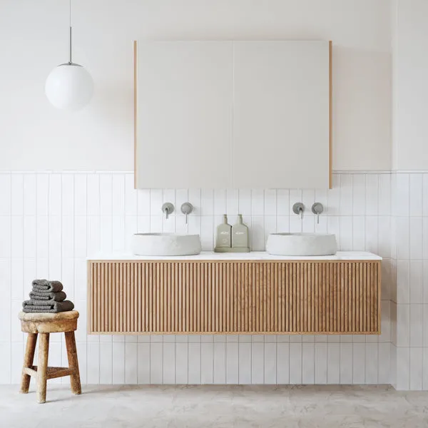 Ingrain Ash LED Shaving Cabinet