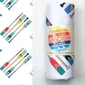 Kids Hooded UPF 50  Sunscreen Towel (Oars)
