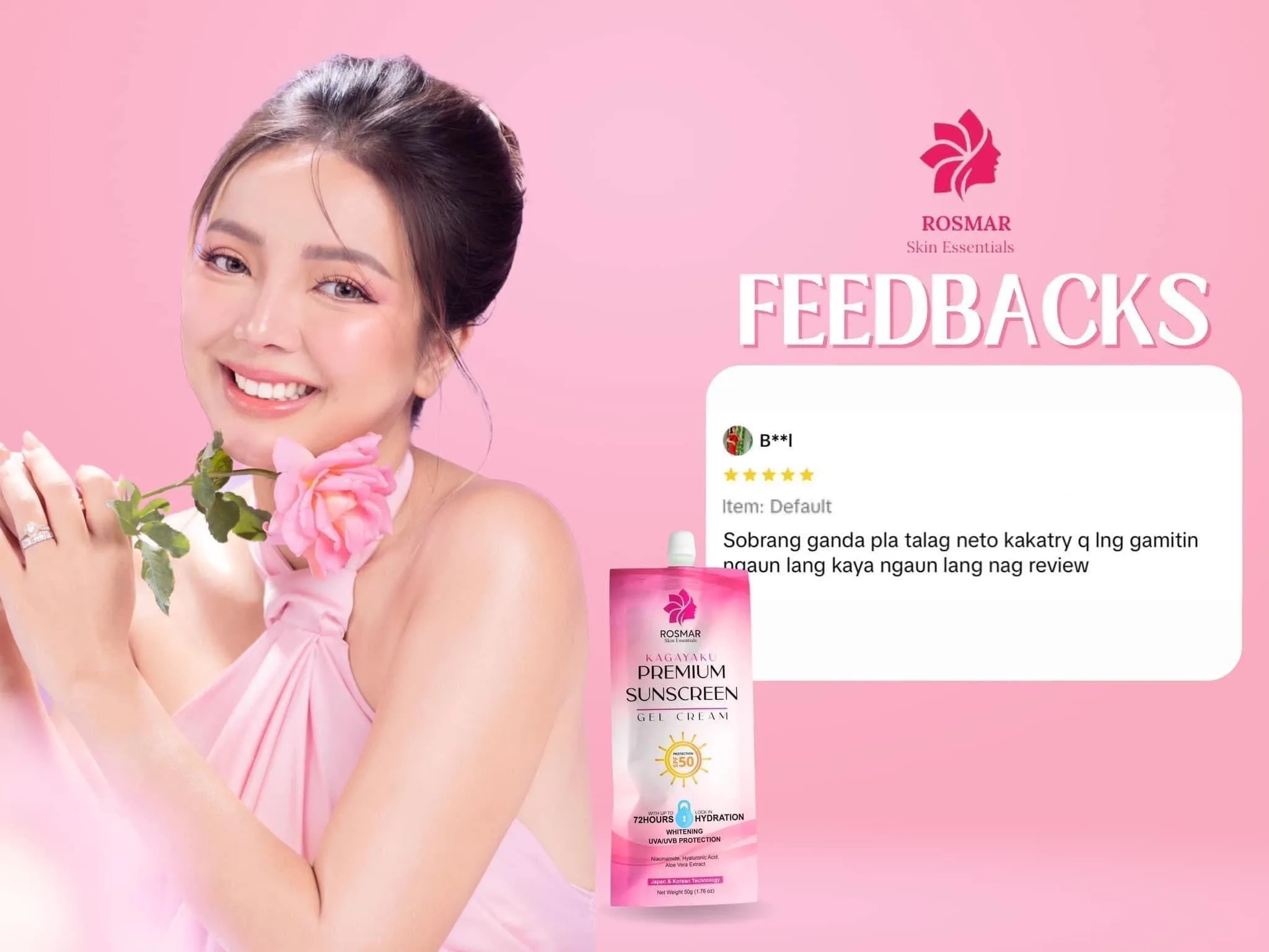 ROSMAR - KAGAYAKU PREMIUM SUNSCREEN GEL CREAM SPF50 - 50g