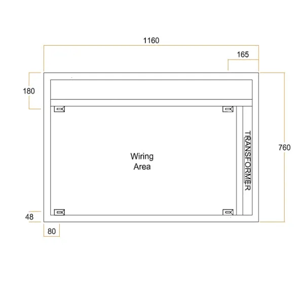 Thermogroup Ablaze Premium SS Range Back-Lit Mirror - 900mm to 1200mm
